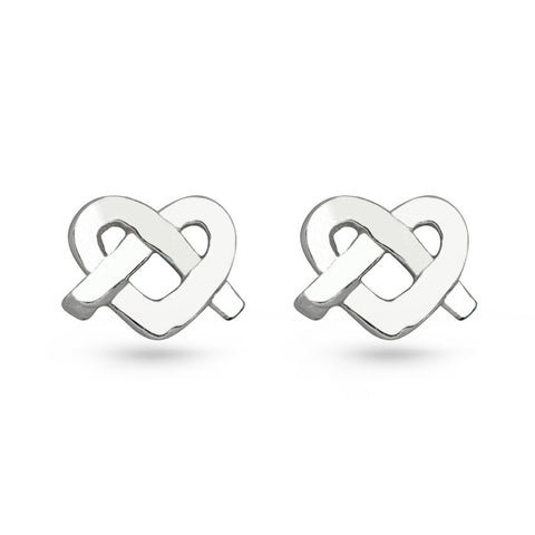 Love Heart CZ Stud Earrings