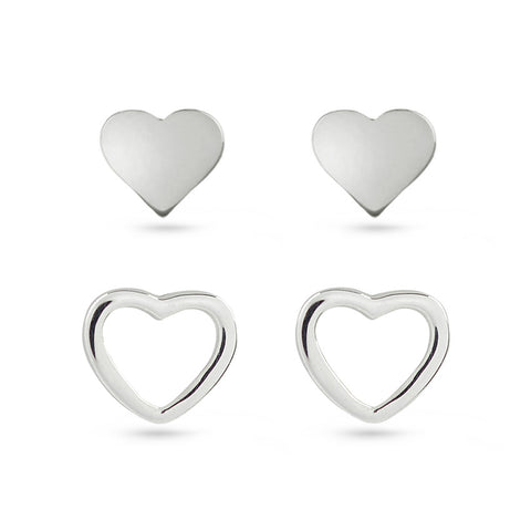 Silver Forever Love Symbol Ear Threaders