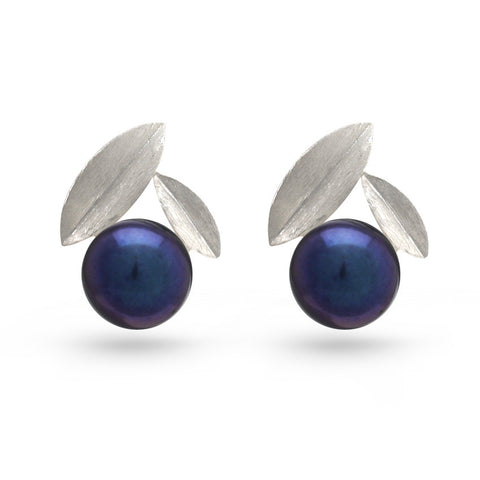 Amethyst & Swiss Blue Topaz Stud Earrings